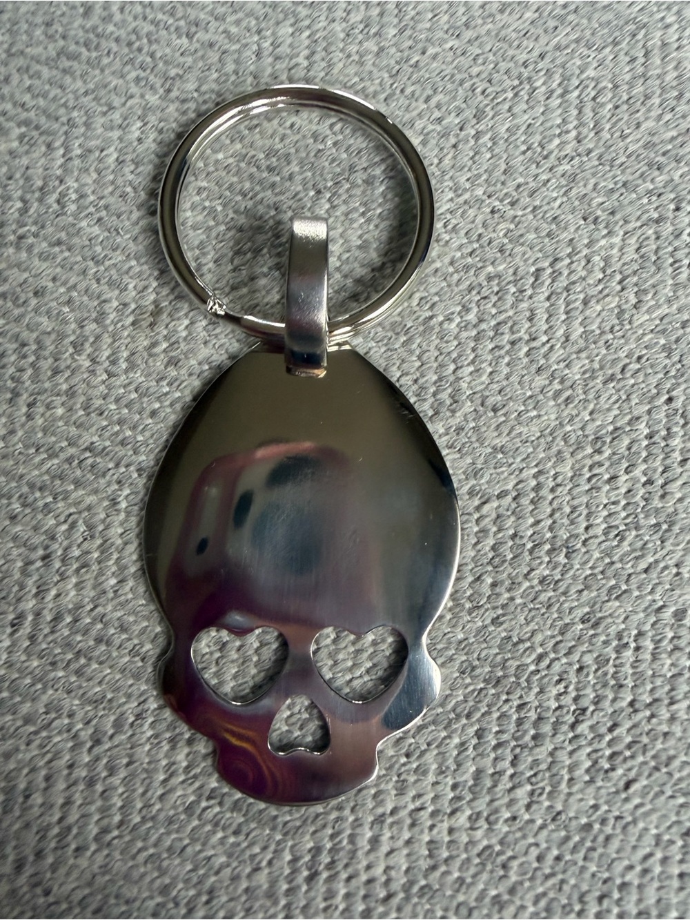 Stainless Skull Spoon Keychain - Picture 4 of 5